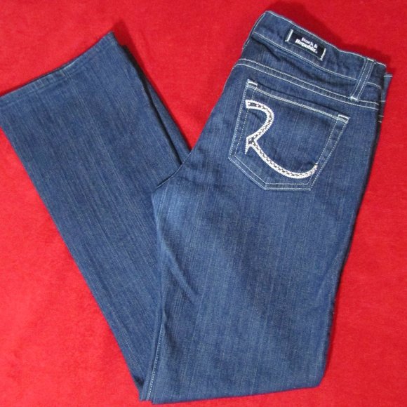 Rock & Republic Denim - Rock & Republic Embellished Pocket Kasandra Jeans Dark Wash Boot Cut